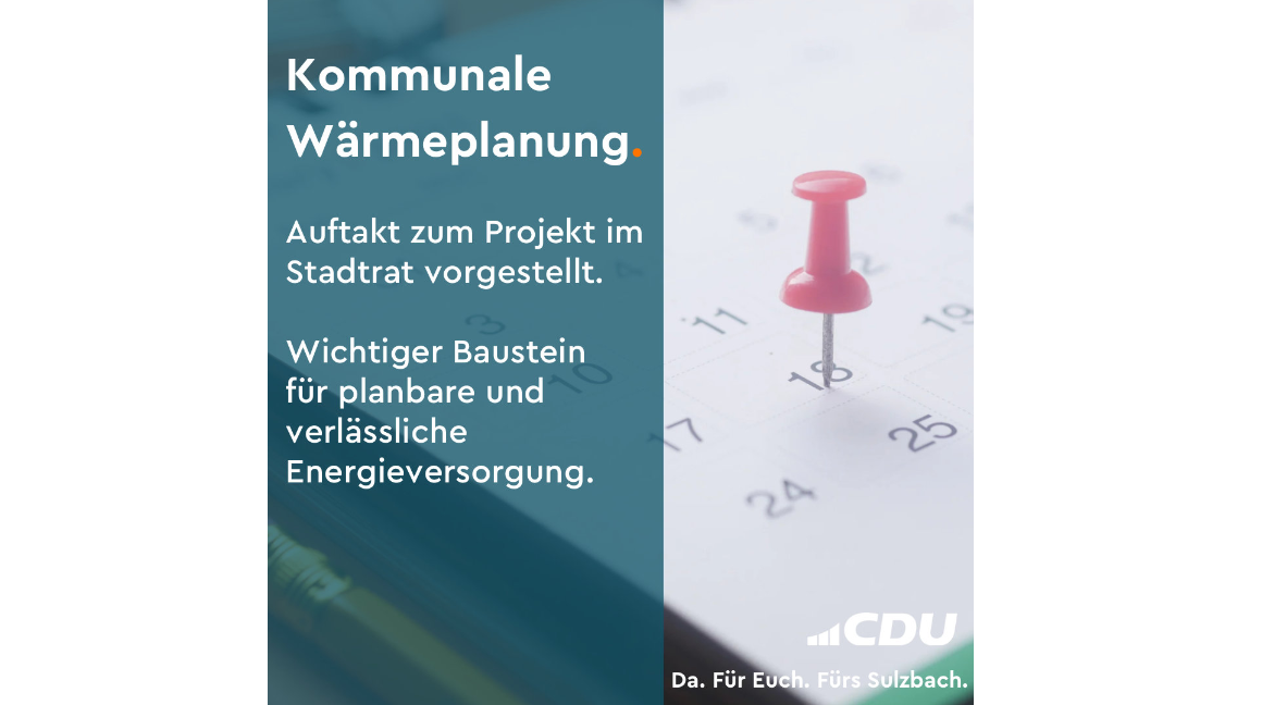 Auftakt zur kommunalen Wrmeplanung in Sulzbach